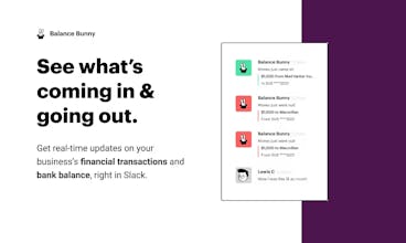 Balance Bunny - Bank Alerts in Slack gallery image