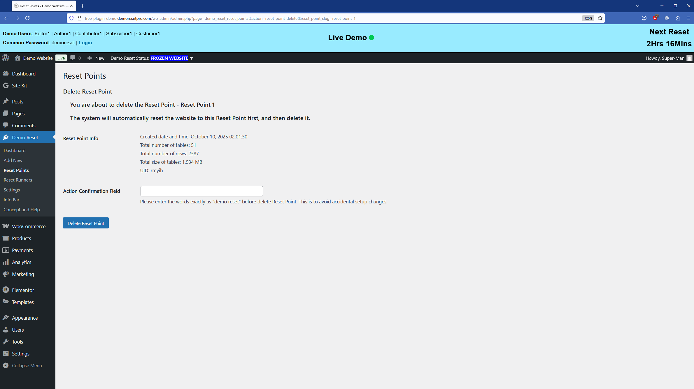 Demo Reset gallery image