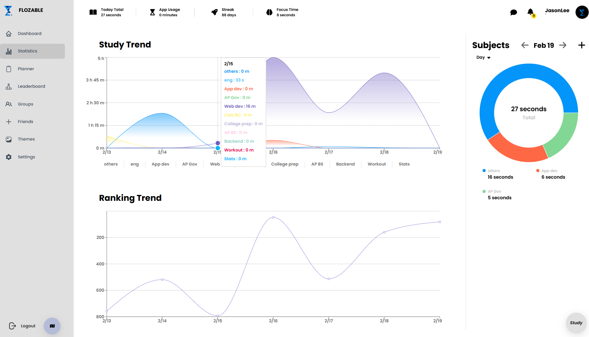 FLOZABLE - Track, analyze, and stay motivated with your study progress media 2