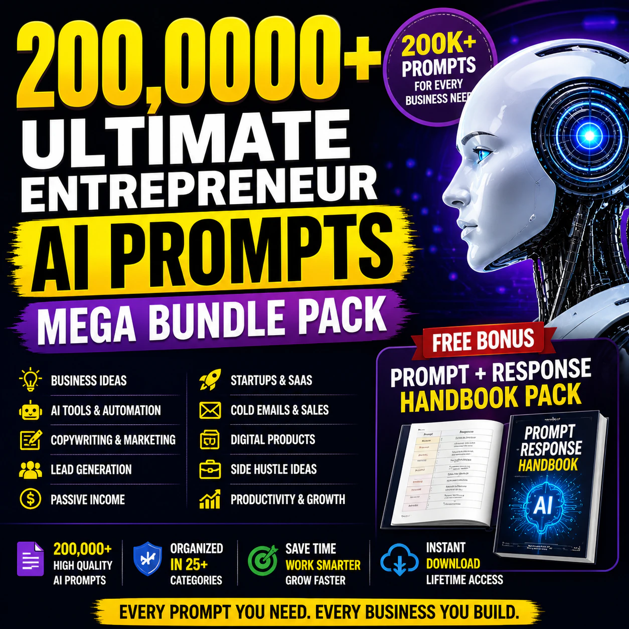 200,000+ Ultimate AI Prompts Mega Bundle logo