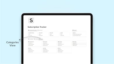Subscription Tracker for Notion gallery image