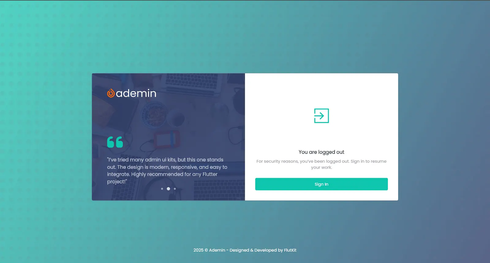 FlutKit Ademin screenshot 8