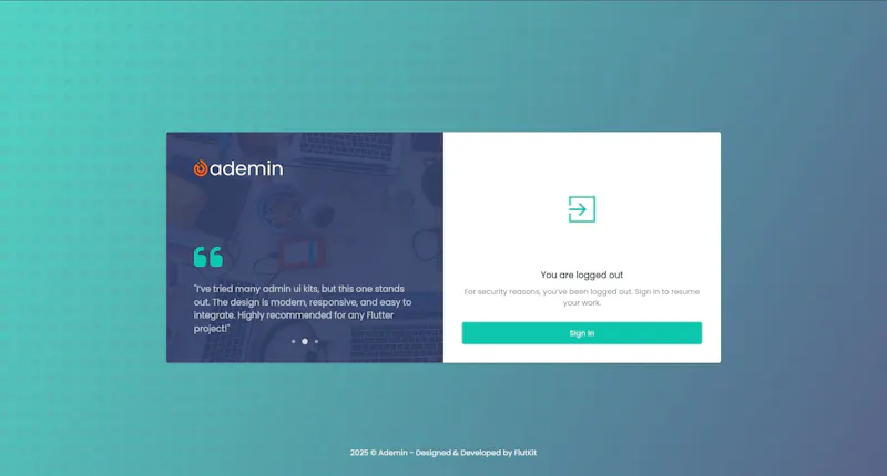 FlutKit Ademin screenshot 8