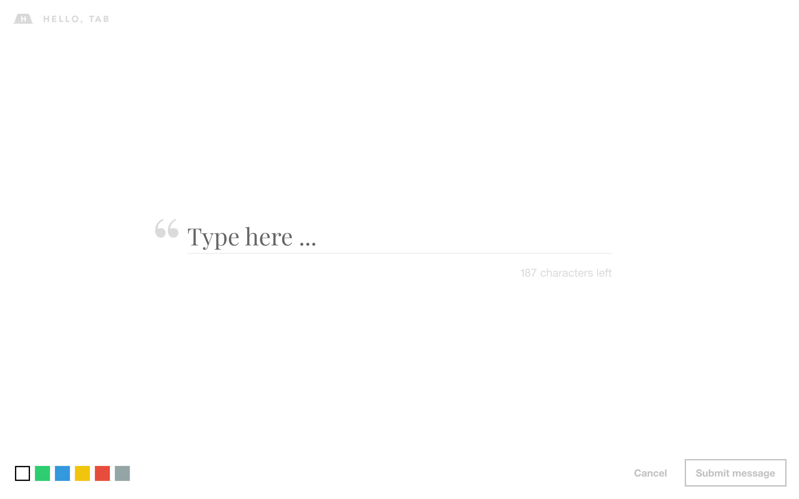 Hello Tab Image