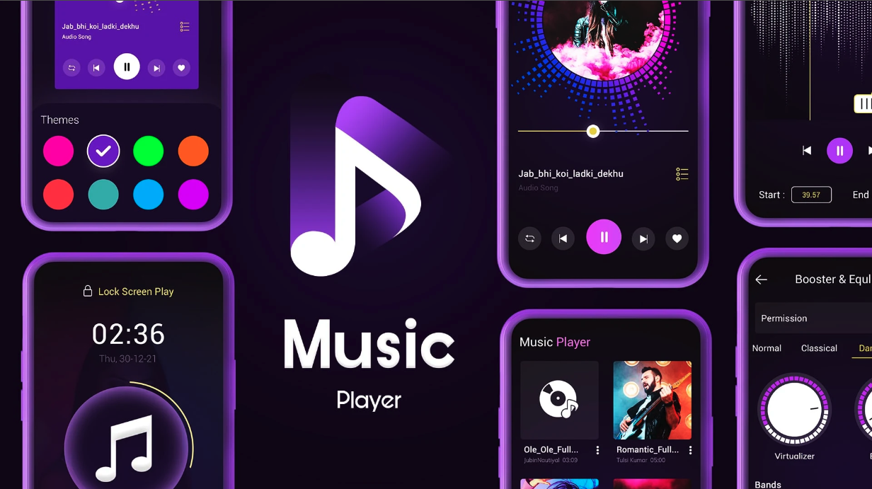 Reproductor de música - reproductor de mp3, creador de tono de llamada - Music Player 2023 mejora la experiencia de cortador mp3 y ecualizador media 1