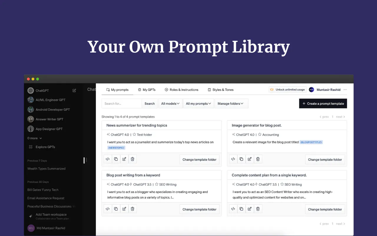 Promptmatic for ChatGPT gallery image