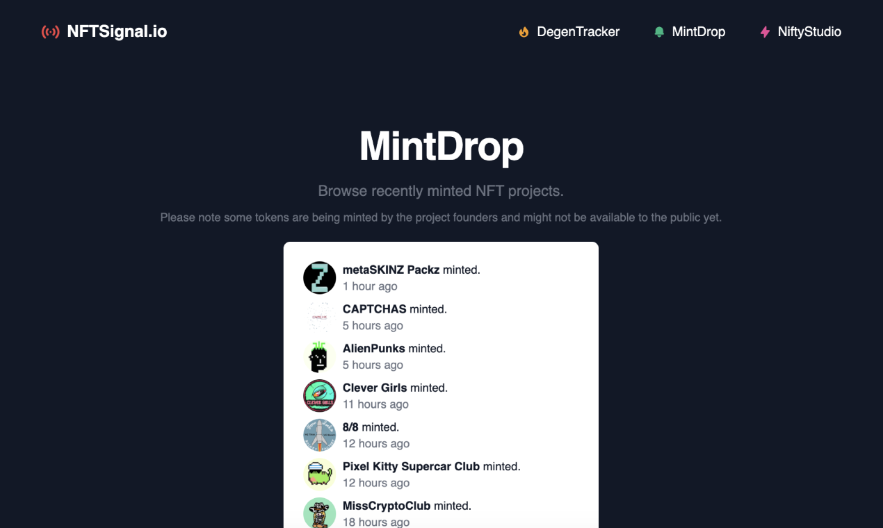 NFT Degen Tracker gallery image