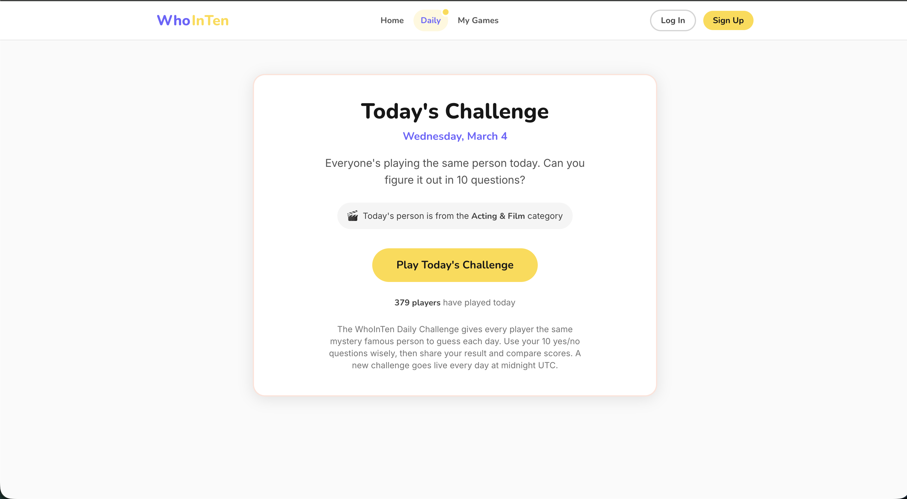 WhoInTen - Screenshot 3 showing product features and functionality