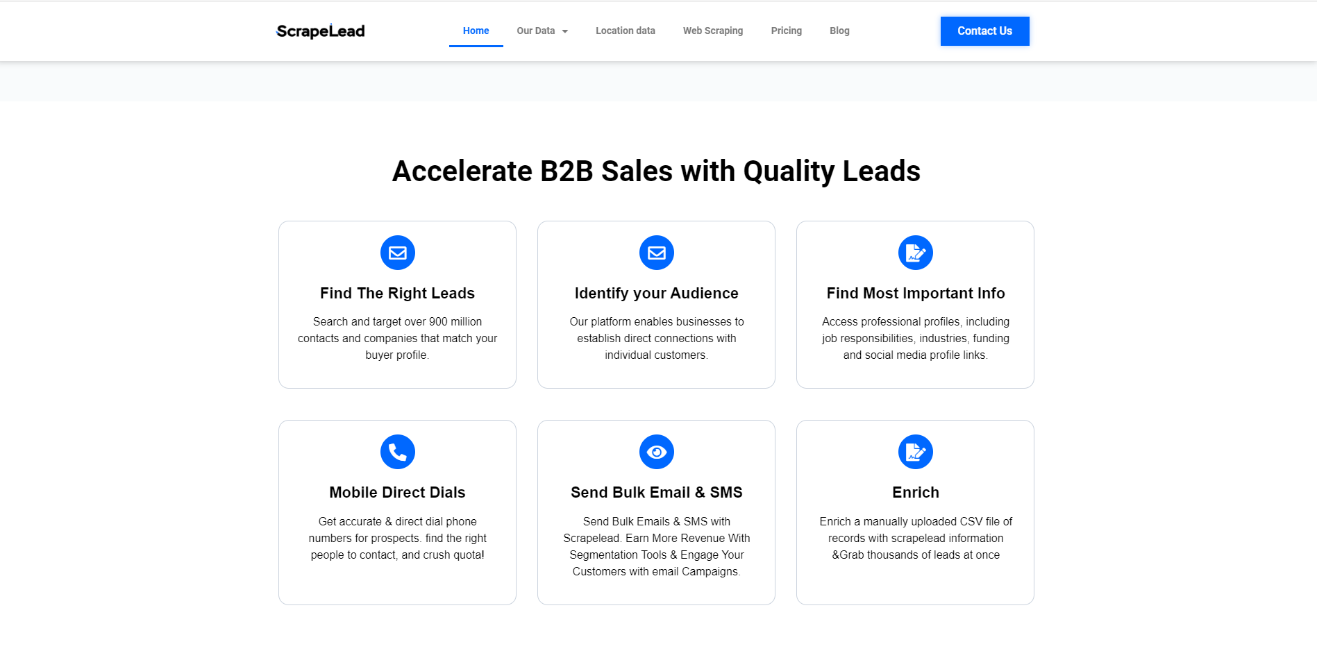 Scrape Lead - ทั้งหมดในแพลตฟอร์มข้อมูลเดียว - ข้อมูลการติดต่อ B2B และบริการขูดเว็บ media 1