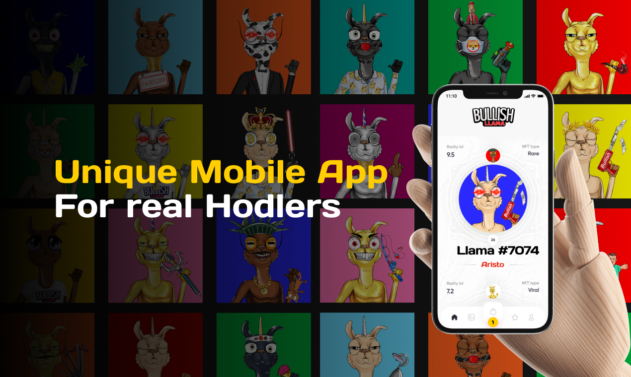 Bullish Llama NFT gallery image