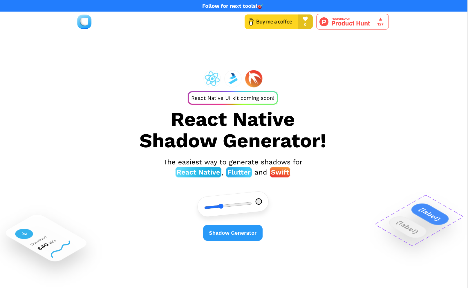 Media Generator Shadow untuk React Native - React Native Flutter Swift 2