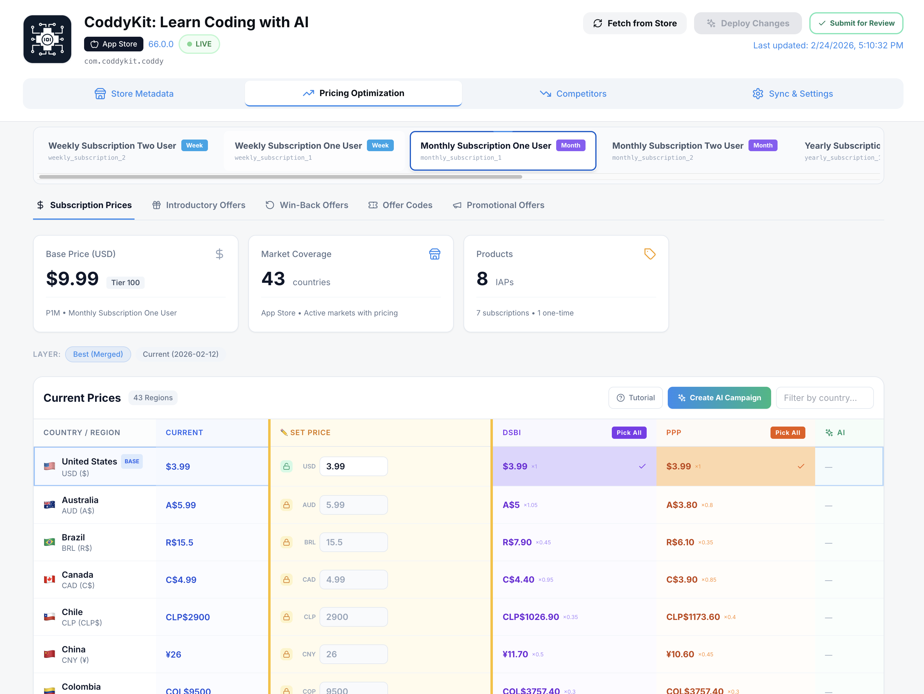 AppPriceAI - Screenshot 3 showing product features and functionality