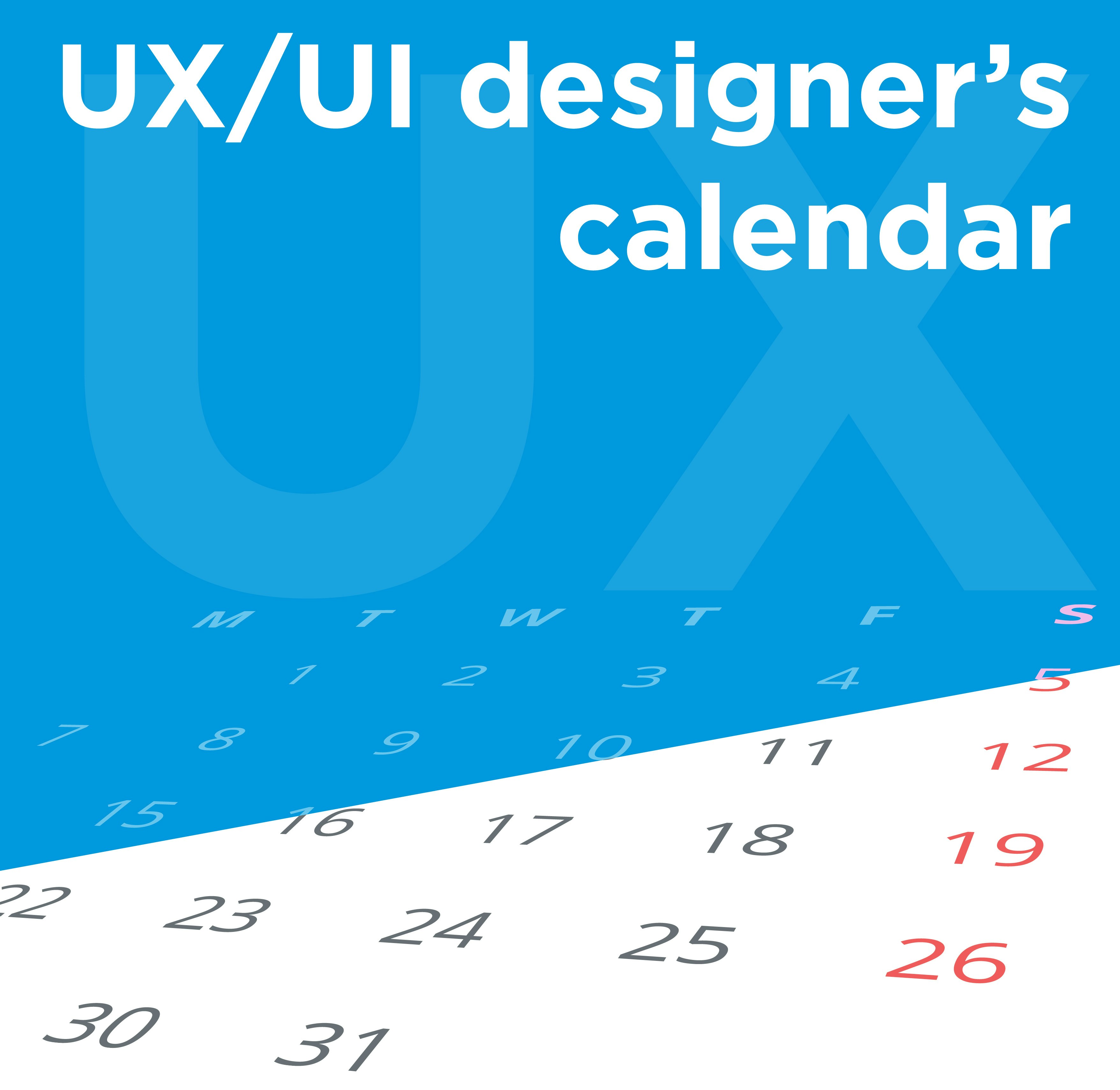 UX/UI Designer's 2020 Calendar