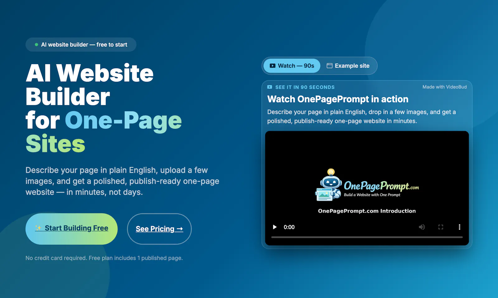 OnePagePrompt screenshot 1