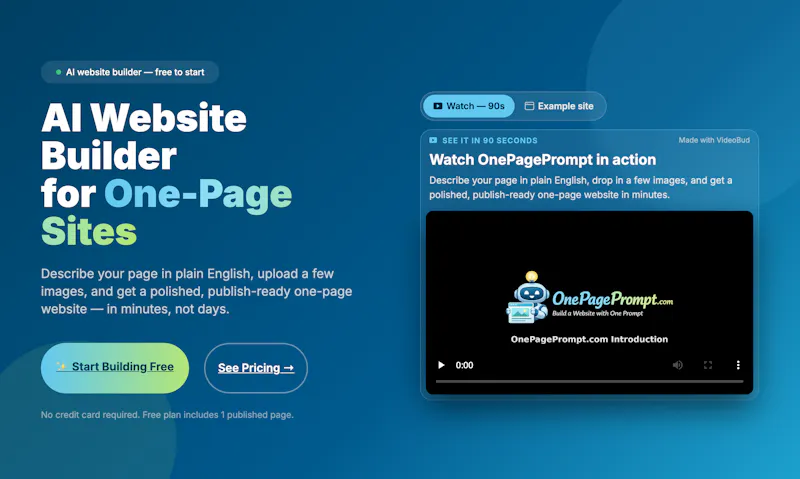 OnePagePrompt screenshot 1