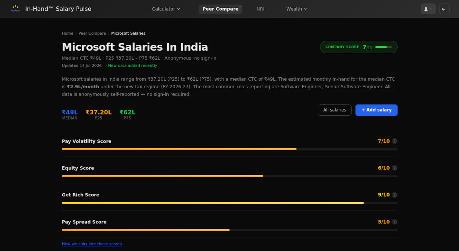 Peer Compare screenshot 3