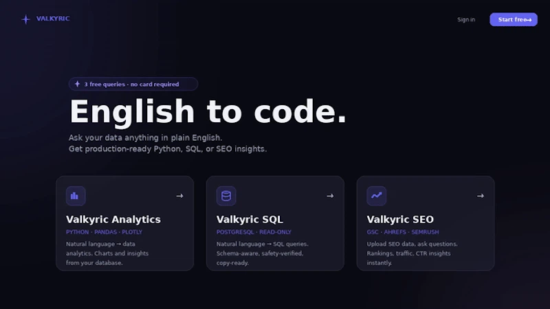 Valkyric — English to Code screenshot 1