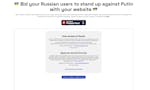 Stand Up Against Putin – Website Banner image