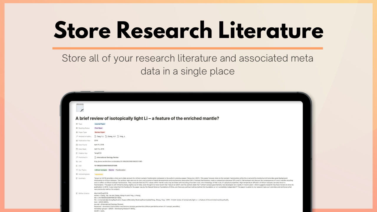Notion Academic Research Hub gallery image