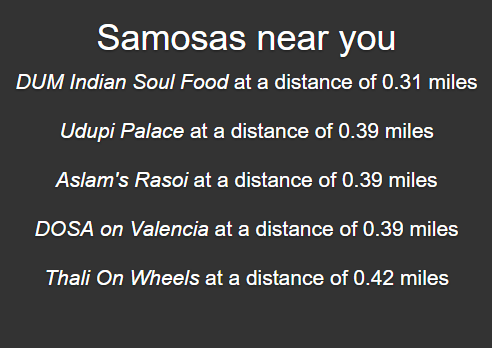 Samosas near me