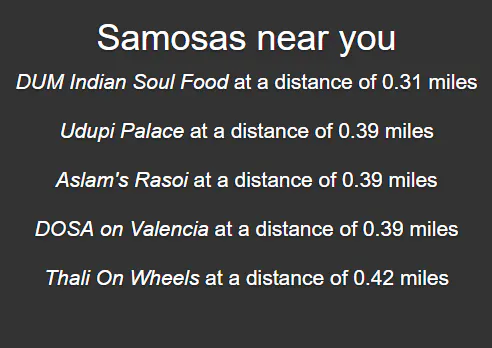 Samosas near me