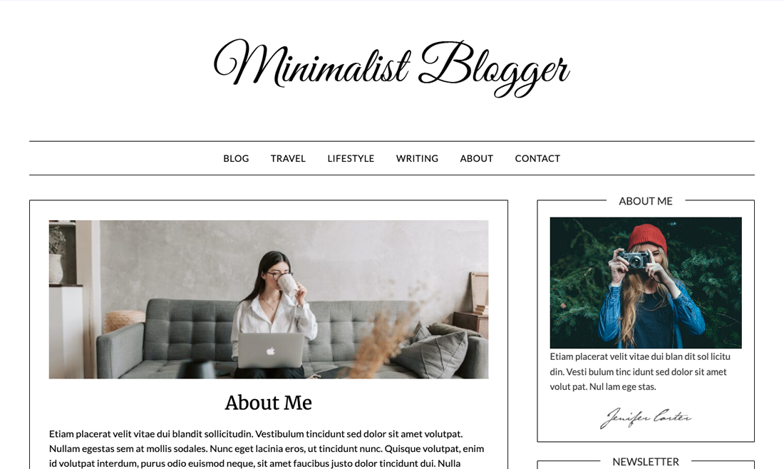 Média Thème Minimaliste Blogger WordPress 3