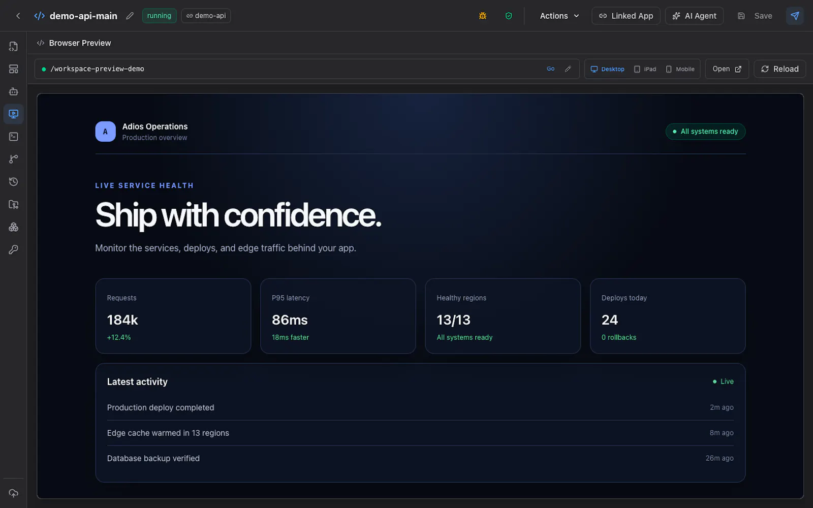 Adios.dev - AI Workspace screenshot 8