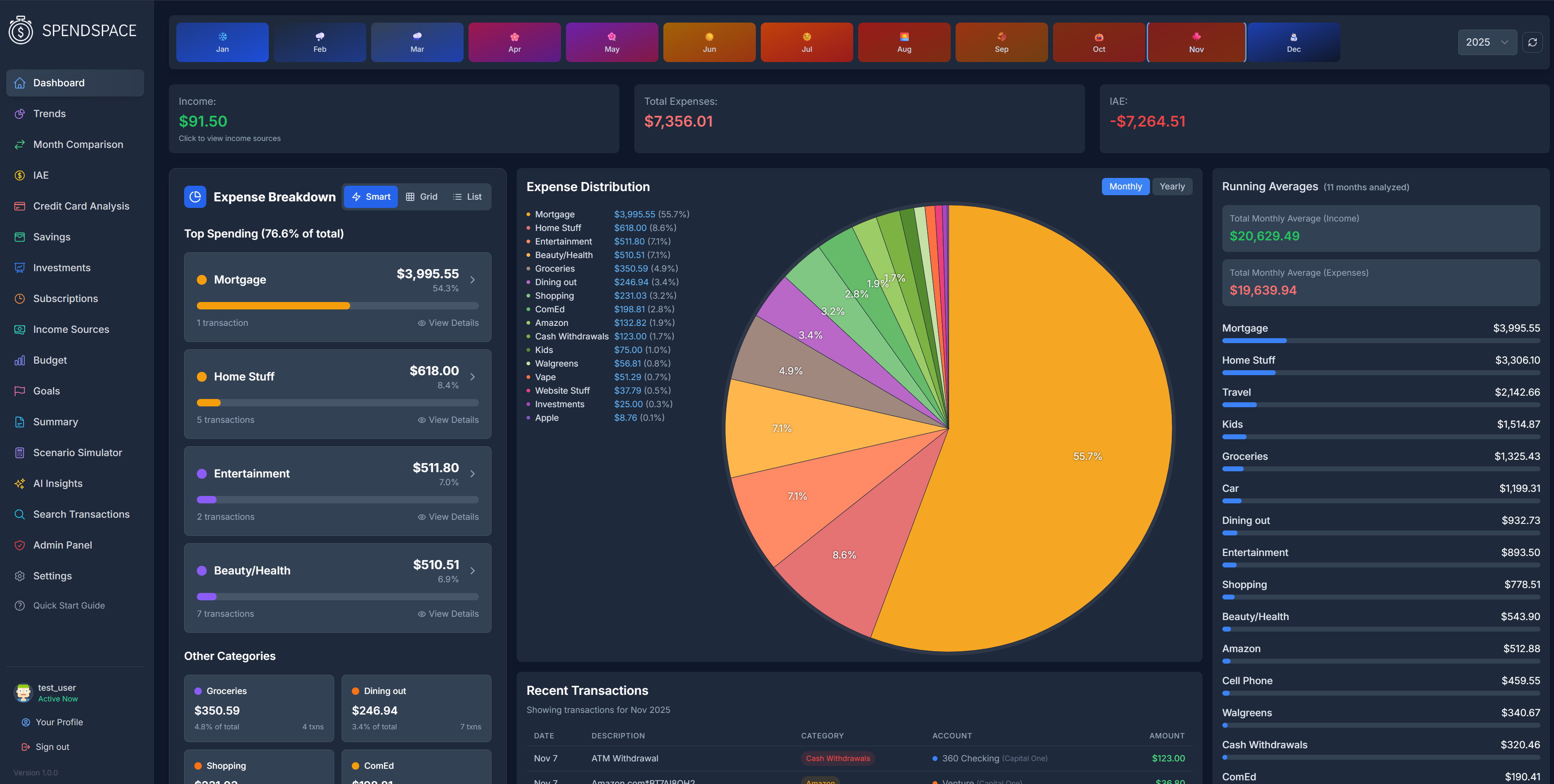 SpendSpace - Main screenshot showing features and interface