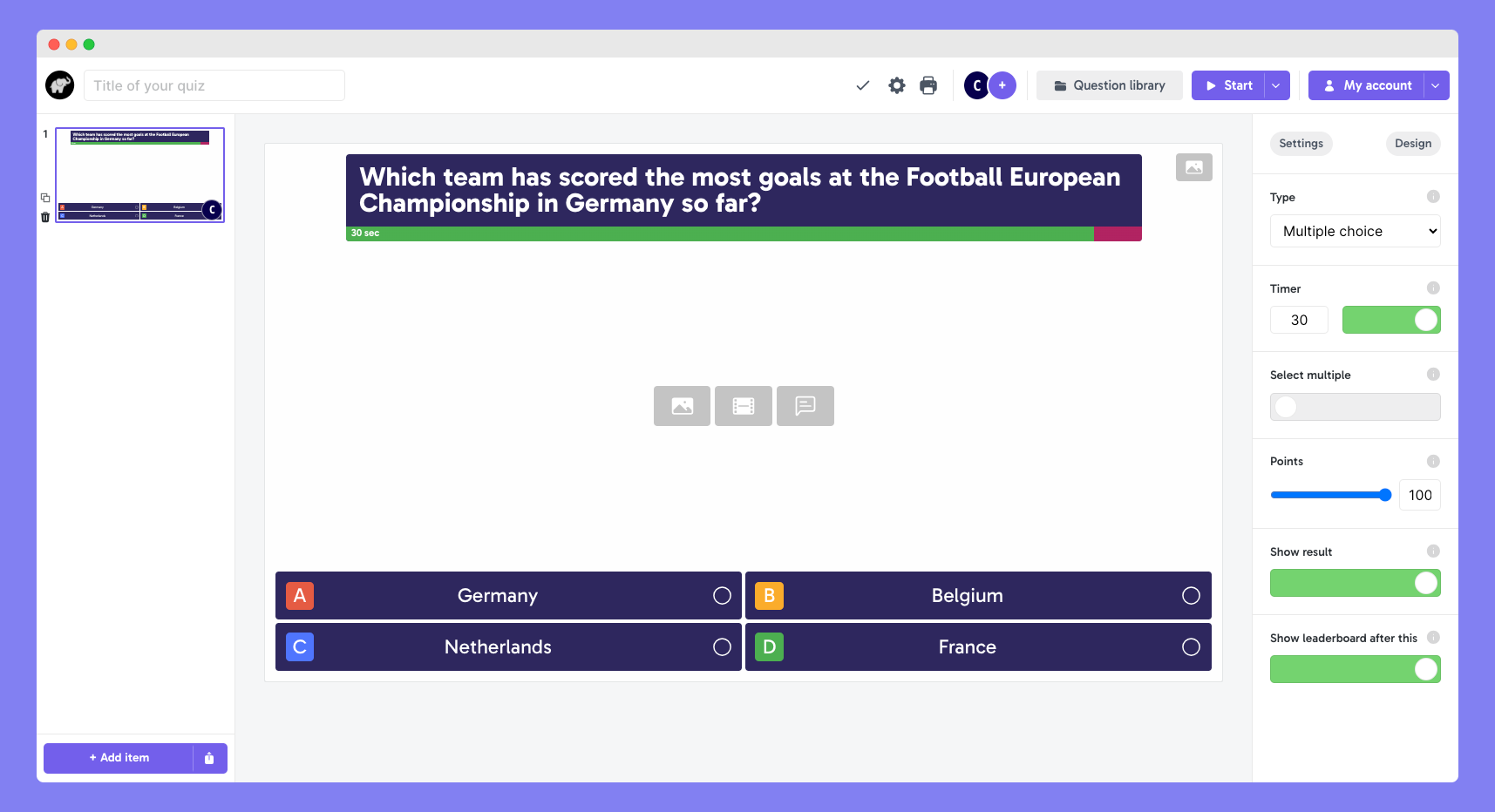 classicquiz.com - Create and play interactive live quizzes media 3