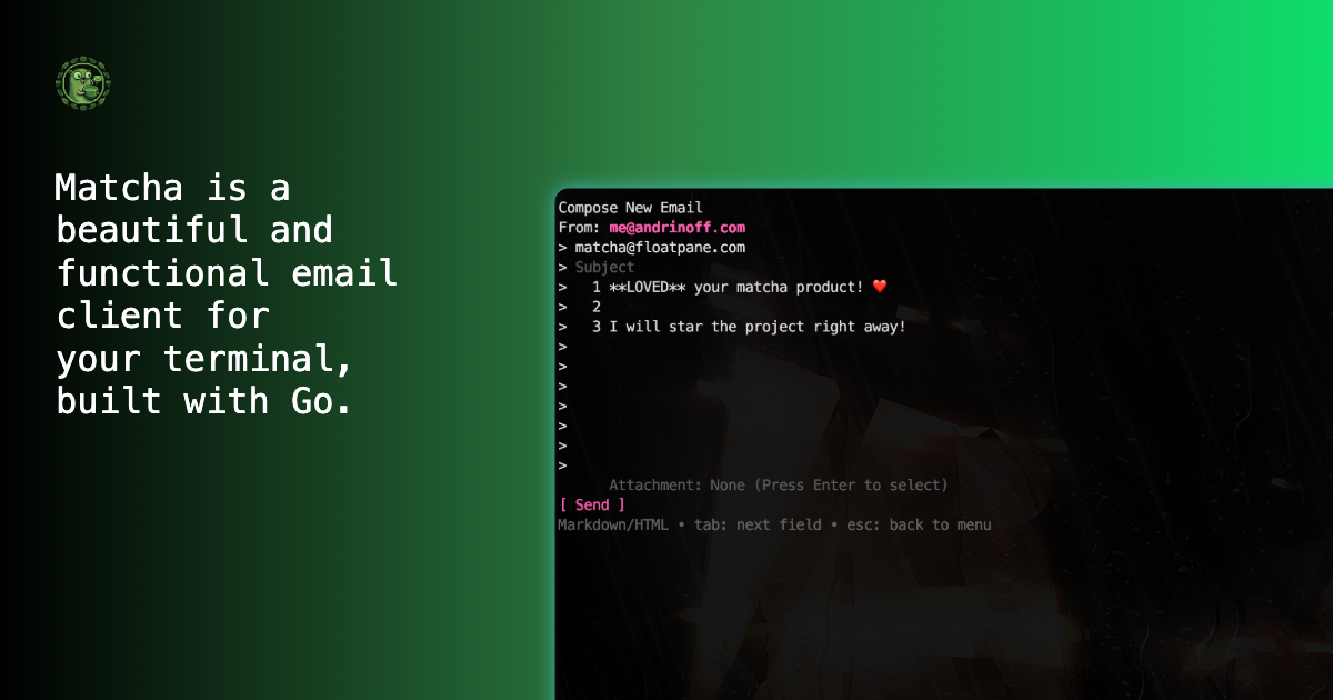 Matcha Client - Main product screenshot demonstrating key features and user interface