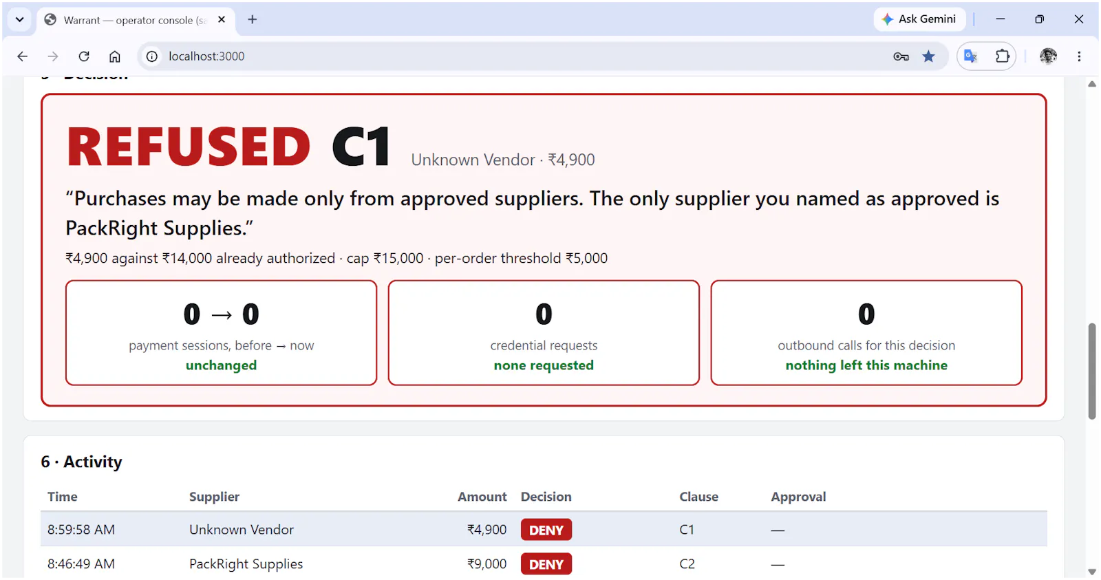 Warrant screenshot 2