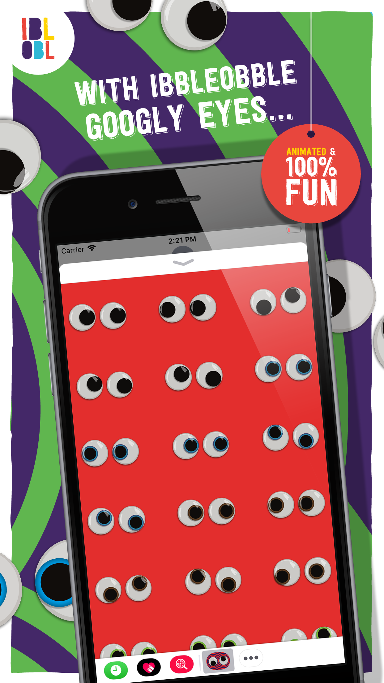 Ibbleobble Googly Eye Stickers for iMessage gallery image