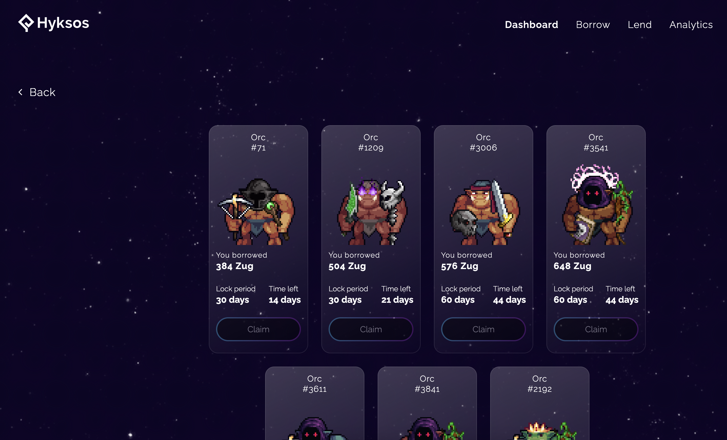 Hyksos - unlock future yield of NFTs gallery image