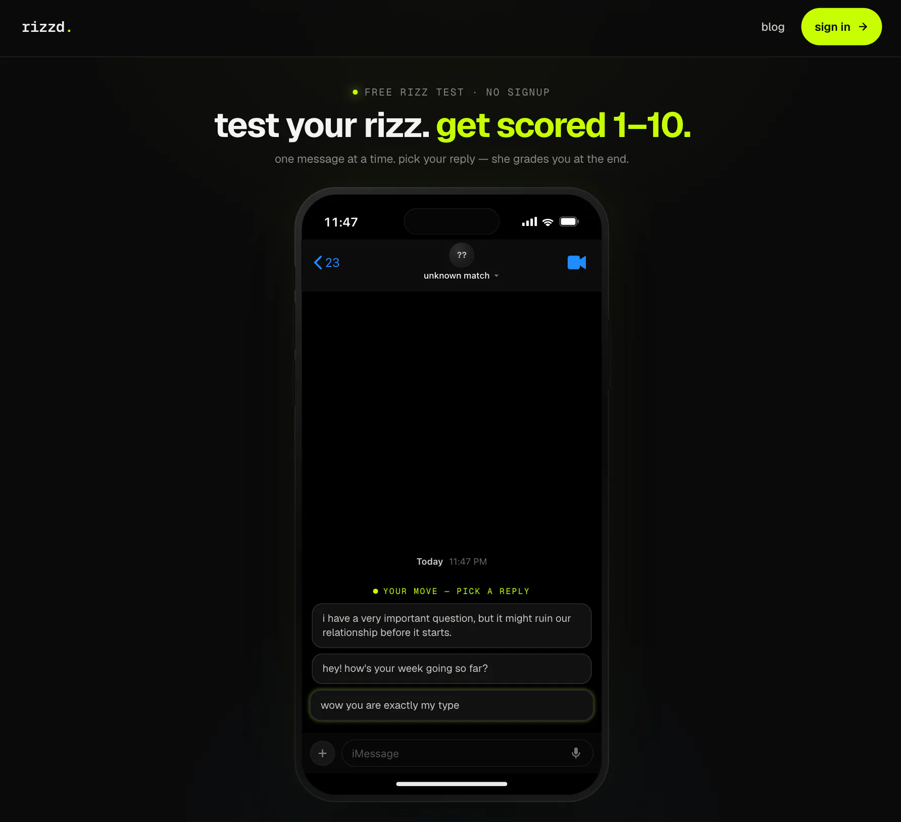 rizzd — AI rizz training gallery image