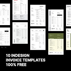Modelli gratuiti di fattura InDesign