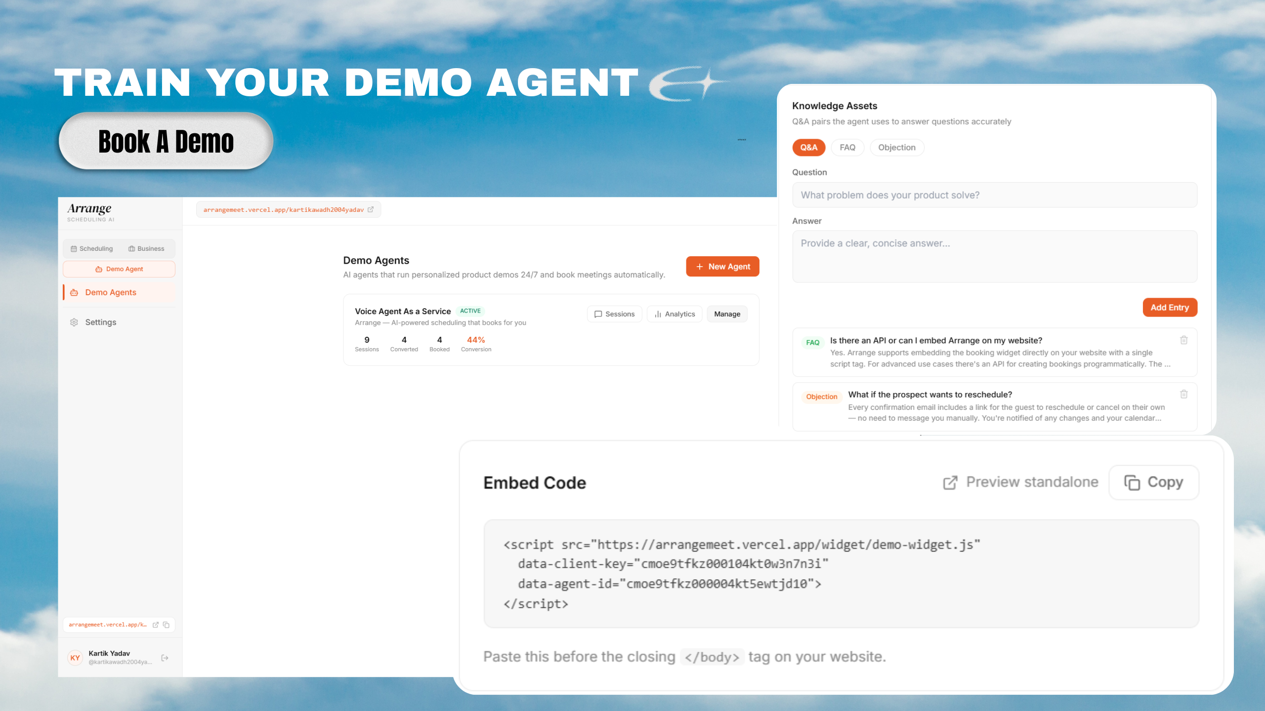 Arrange Demo Agent gallery image