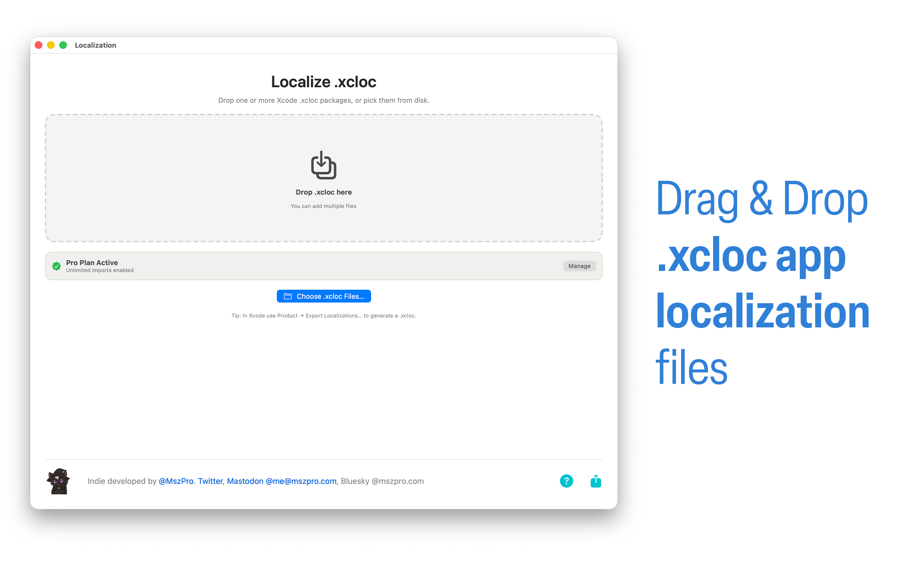 Xcode .xcloc local AI localizer gallery image