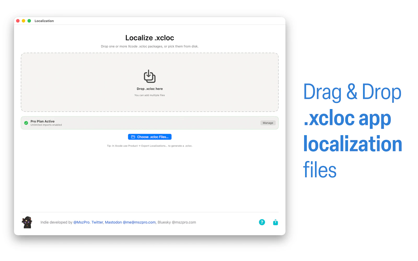 Xcode .xcloc local AI localizer screenshot 2