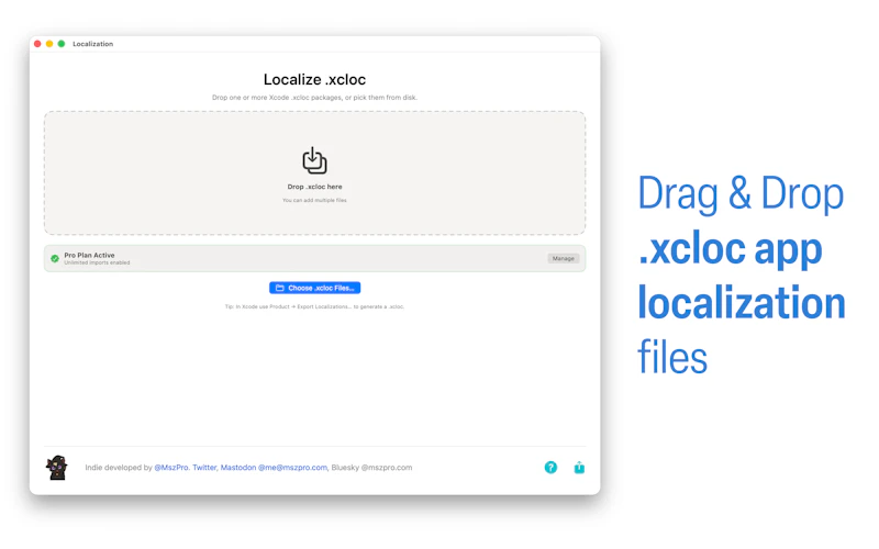Xcode .xcloc local AI localizer screenshot 2