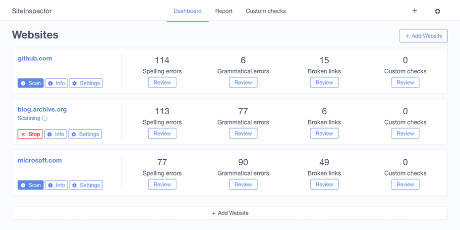 SiteInspector gallery image