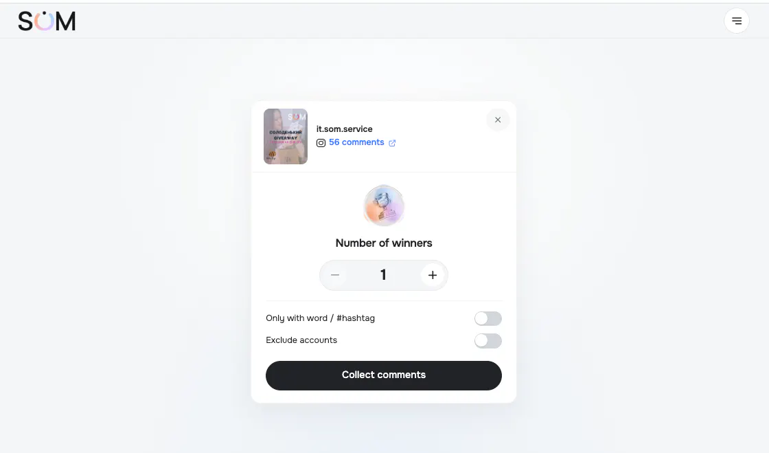 SOM Giveaway comment picker gallery image