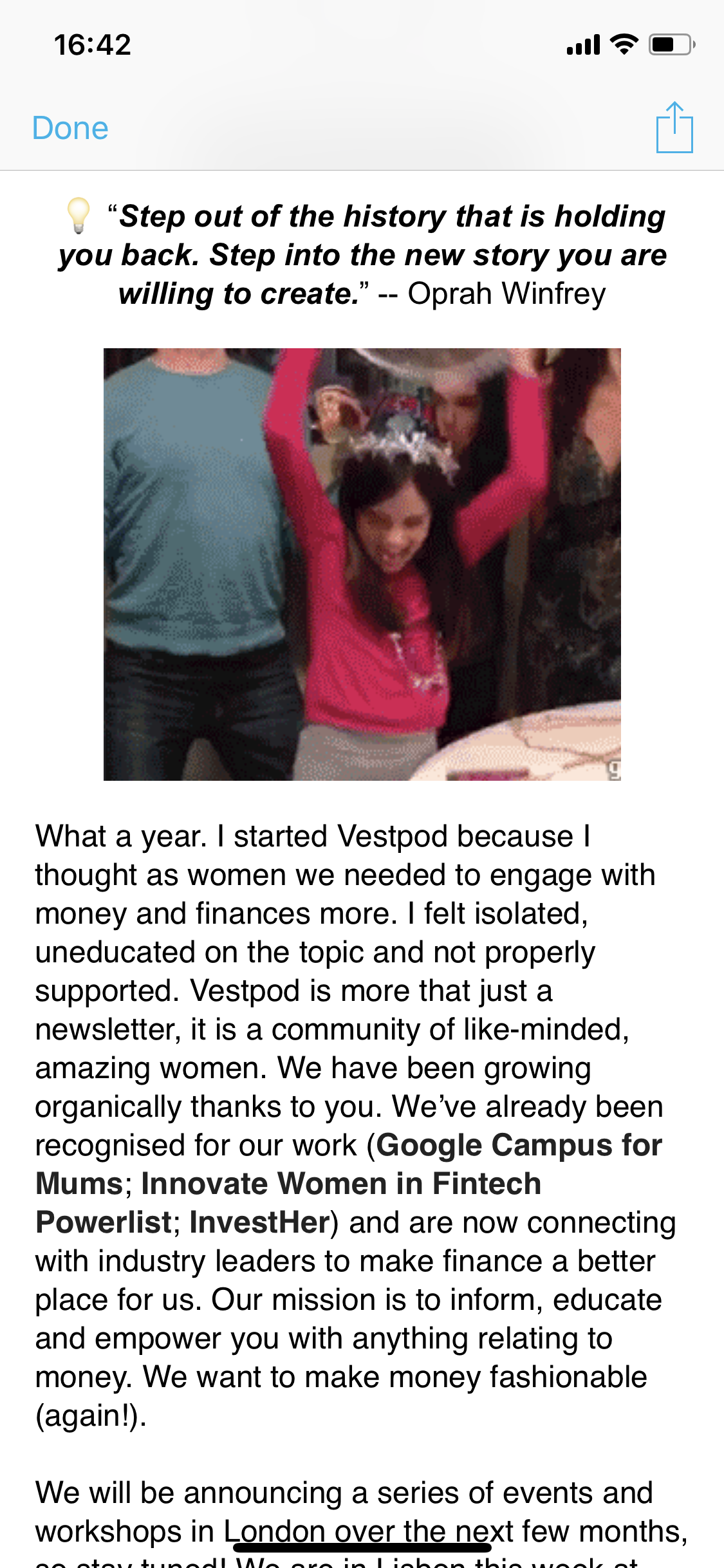 Vestpod Newsletter gallery image