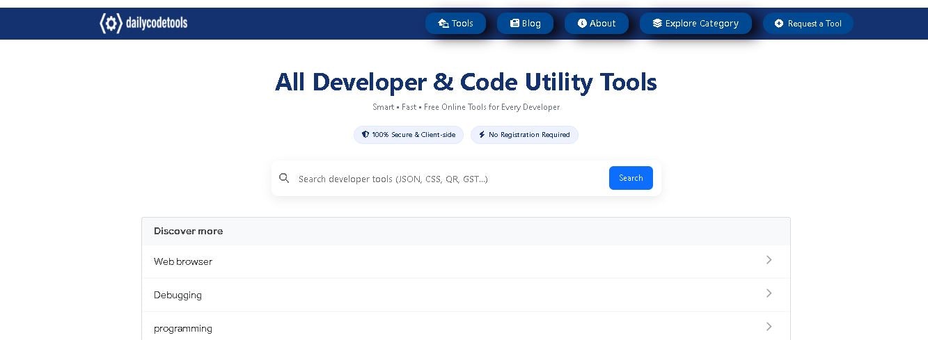 DailyCodeTools - Screenshot 4 showing product features and functionality