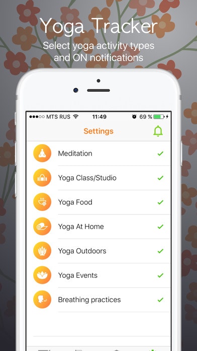 Yoga-Tracker iOS application gallery image