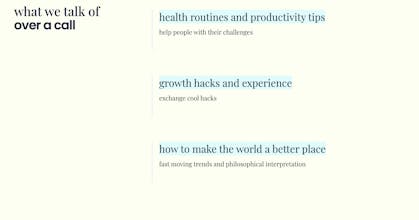 Over a call gallery image