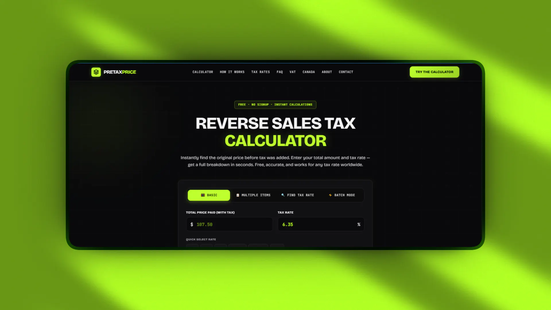 Reverse Sales Tax Calculator gallery image