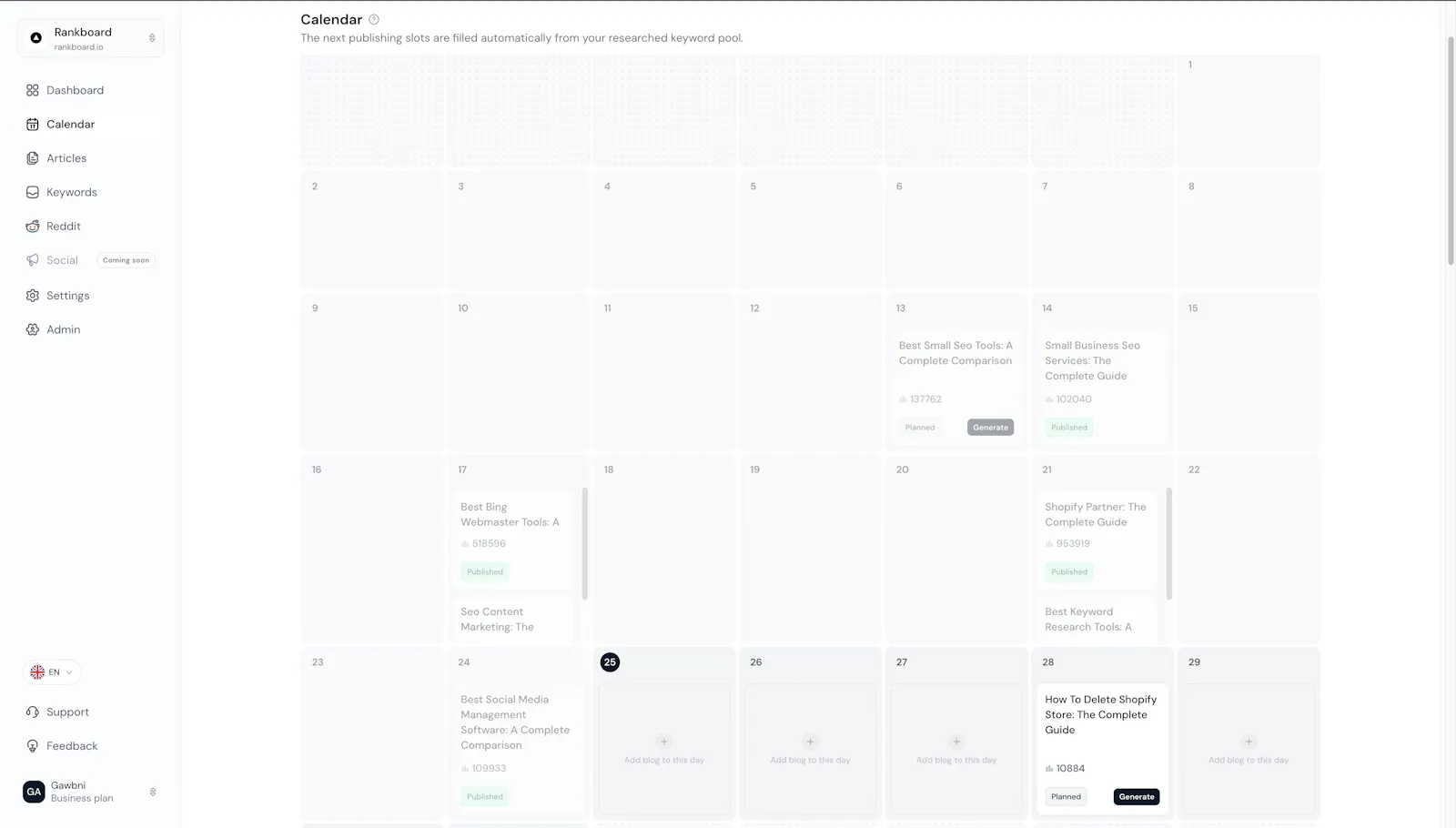 Rankboard screenshot 3
