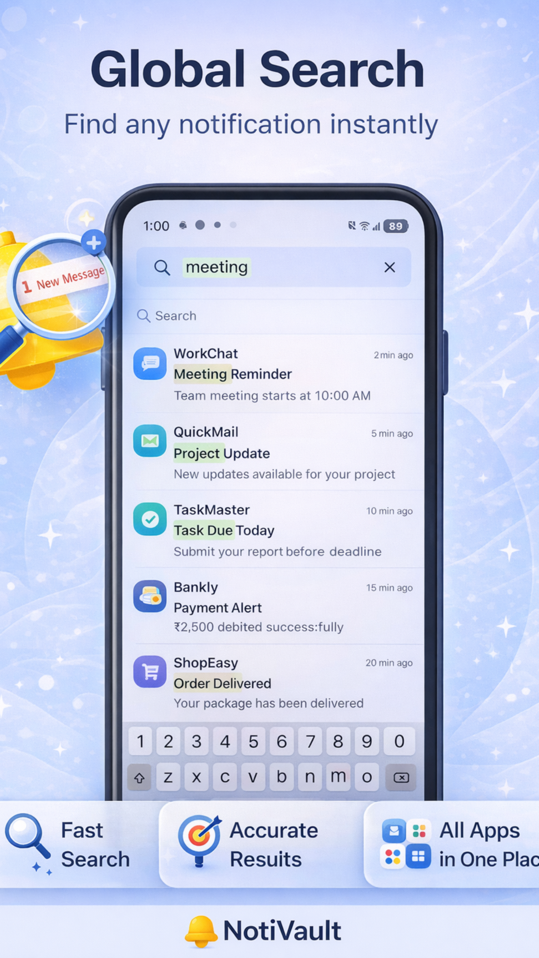 Noti Vault - Notification History App gallery image
