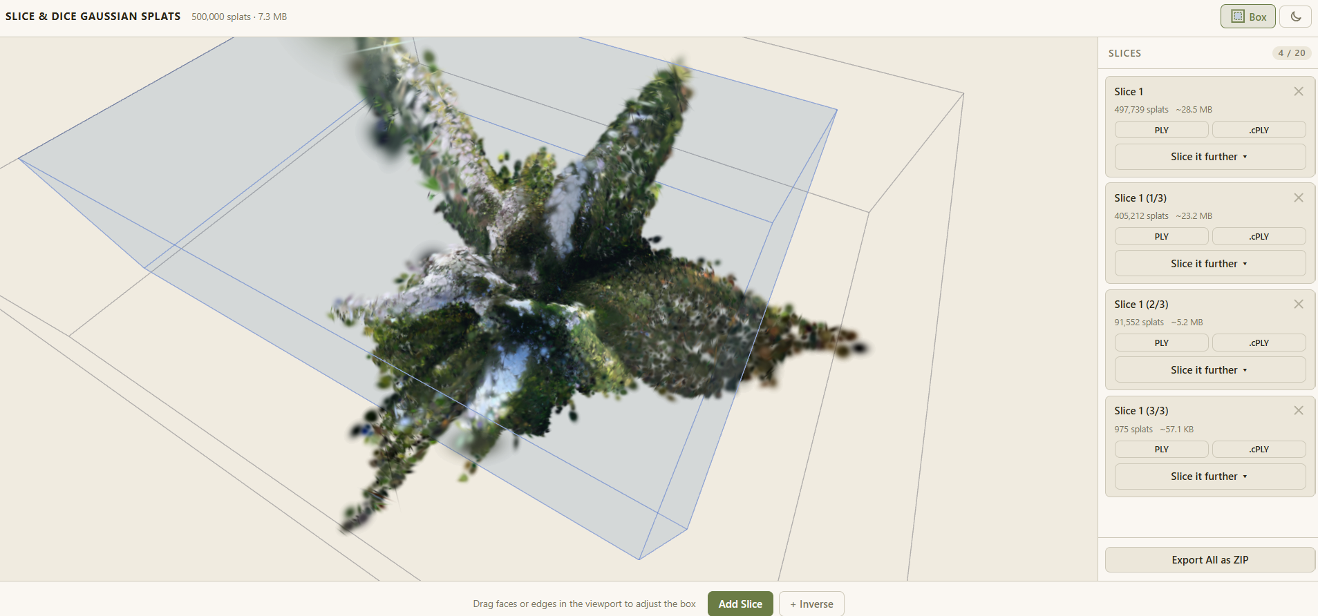 World's first ever SliceNDice for Splats gallery image