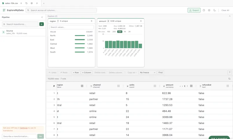 ExploreMyData screenshot 4